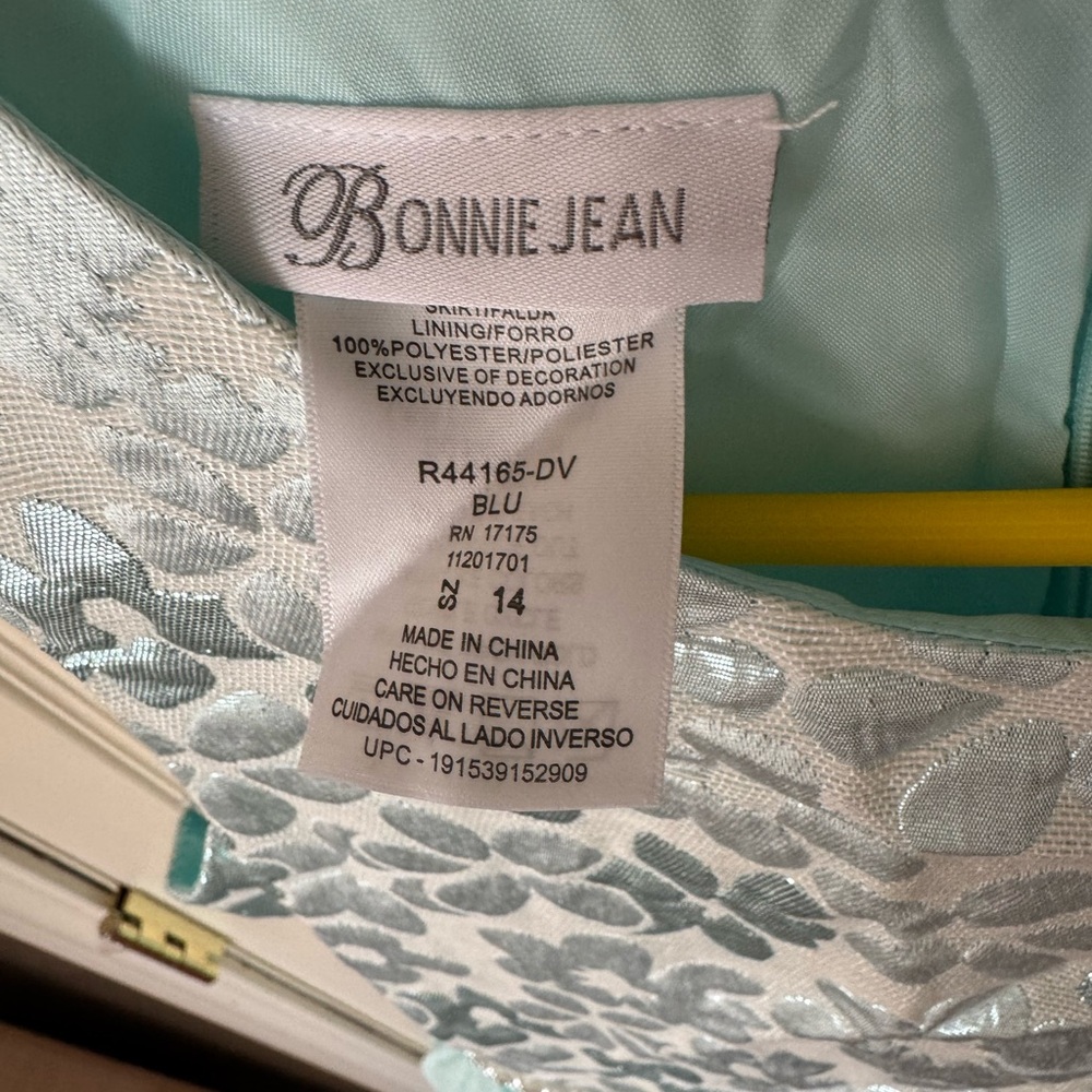 Bonnie Jean Light Blue Floral Dress - Picture 4 of 8